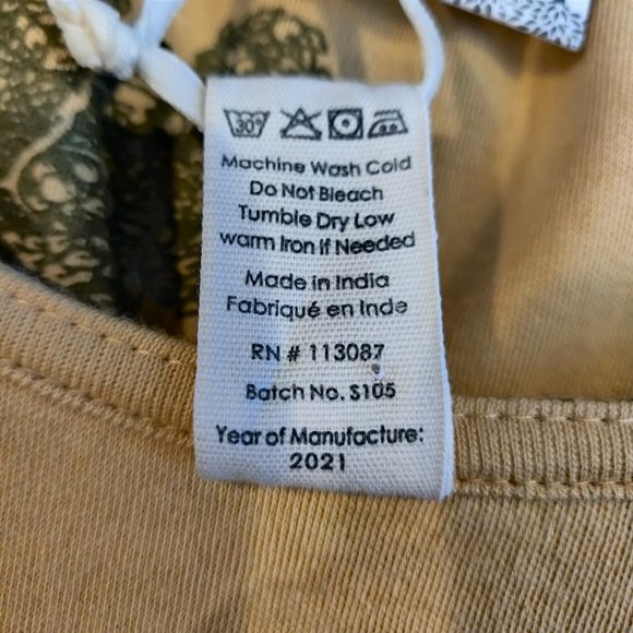 Kate Quinn Womens NWT Apple Tree Buttons Sleeveless Pockets Org Cotton Dress XS - Picture 8 of 8